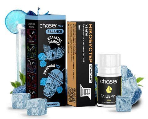 Набор Chaser Mix Salt Голубая малина Лимонад Лёд 30 мл 50 мг/мл