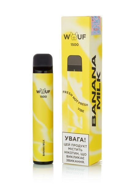 Одноразовый Pod WOUF 1500 Banana Milk (Банановое Молоко) 5% W1500-1 фото