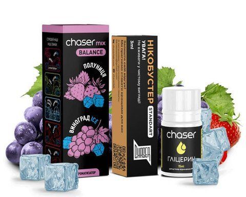 Набор Chaser Mix Salt Клубника Виноград Лёд 30 мл 50 мг/мл