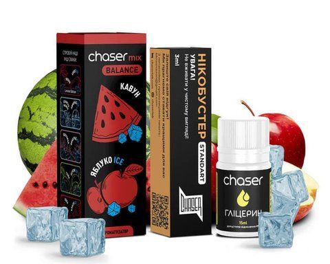 Набор Chaser Mix Salt Арбуз Яблоко Лёд 30 мл 50 мг/мл