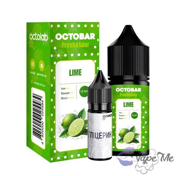 Набор Octobar Fresh & Sour Salt Лайм 30 мл 50 мг/мл
