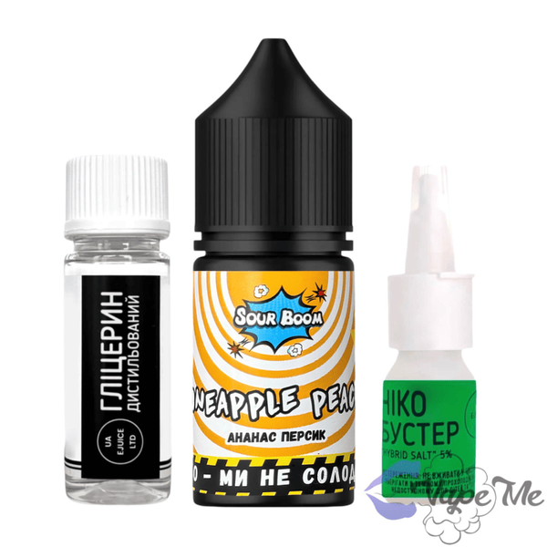 Набір Sour Boom Salt Pineapple Peach 30 мл 50 мг/мл