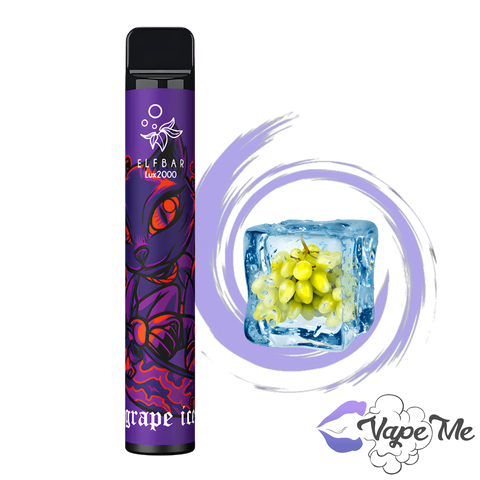 Вкус Elf Bar 2000 Lux Grape Ice (Виноград Лед)