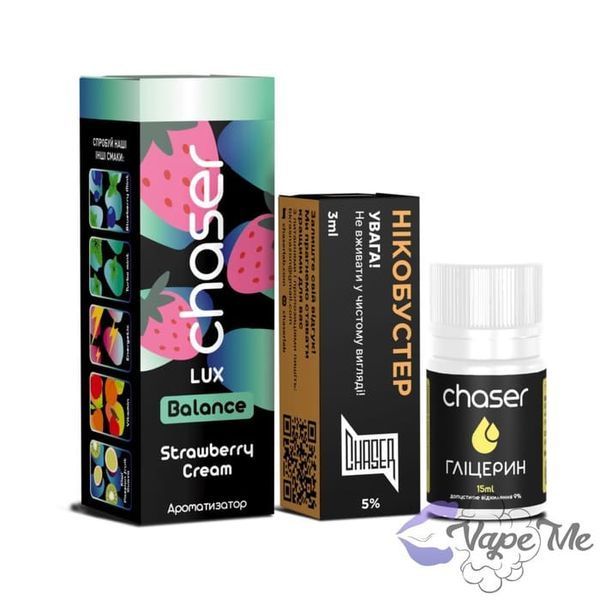 Набір Chaser LUX Salt Strawberry Cream 30 мл 50 мг/мл
