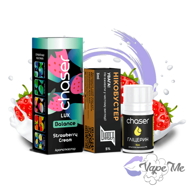 Набор Chaser LUX Salt Strawberry Cream 30 мл 50 мг/мл
