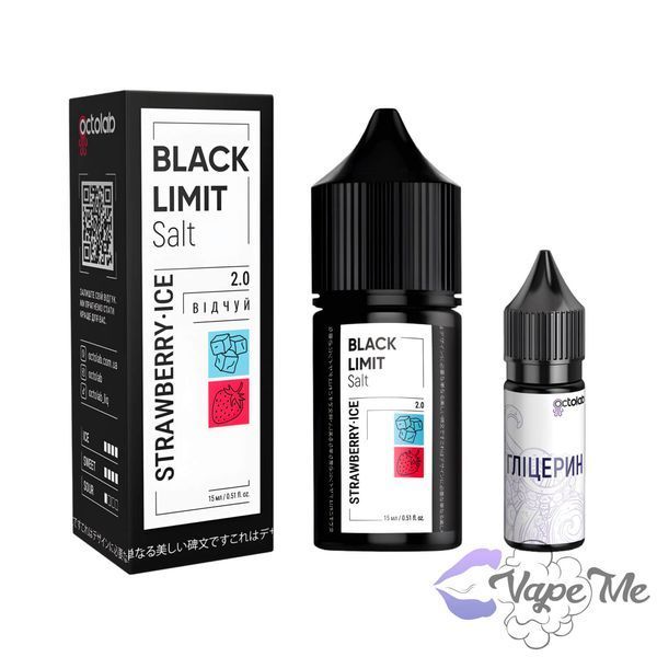 Набор Octobar Black Limit Salt Strawberry Ice 30 мл 50 мг/мл