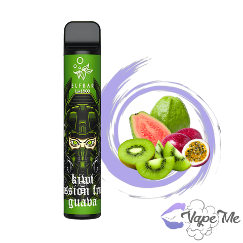 Вкус Elf Bar 1500 Kiwi passion fruit Guava (Киви Маракуя Гуава)