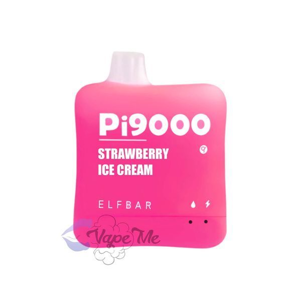 Смак Elf Bar PI9000 Strawberry Ice Cream (Полуничне Морозиво)