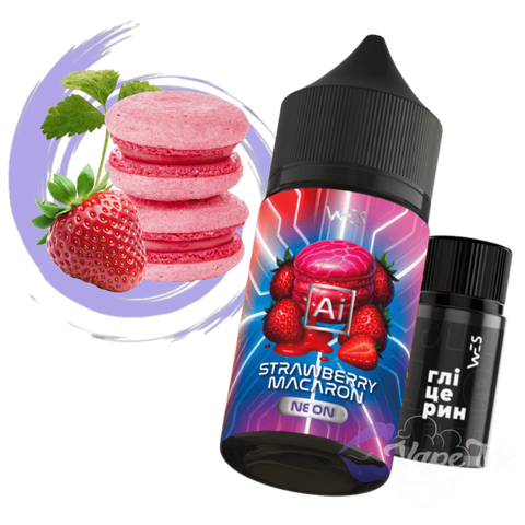Набор WES AI Neon Salt Strawberry Macaron 30 мл 50 мг/мл
