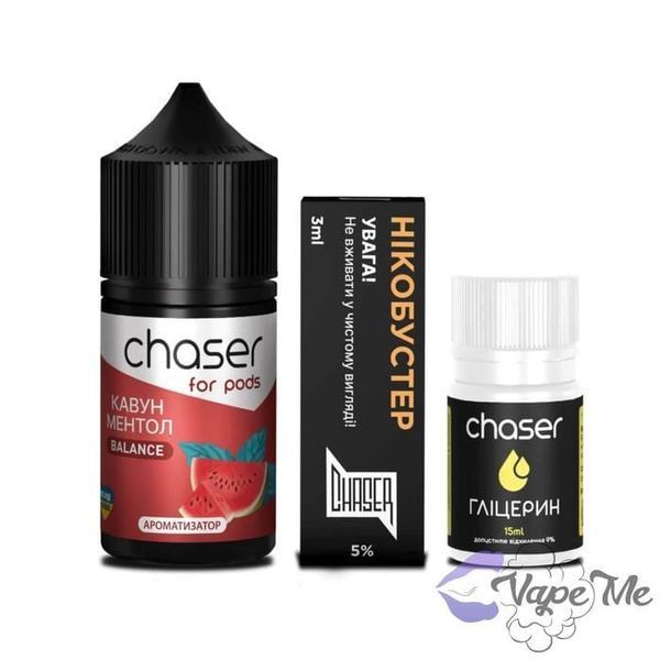 Набір Chaser Salt Кавун Ментол 30 мл 50 мг/мл