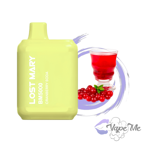 Вкус Lost Mary BM5000 Cranberry Soda (Клюквенная содовая)